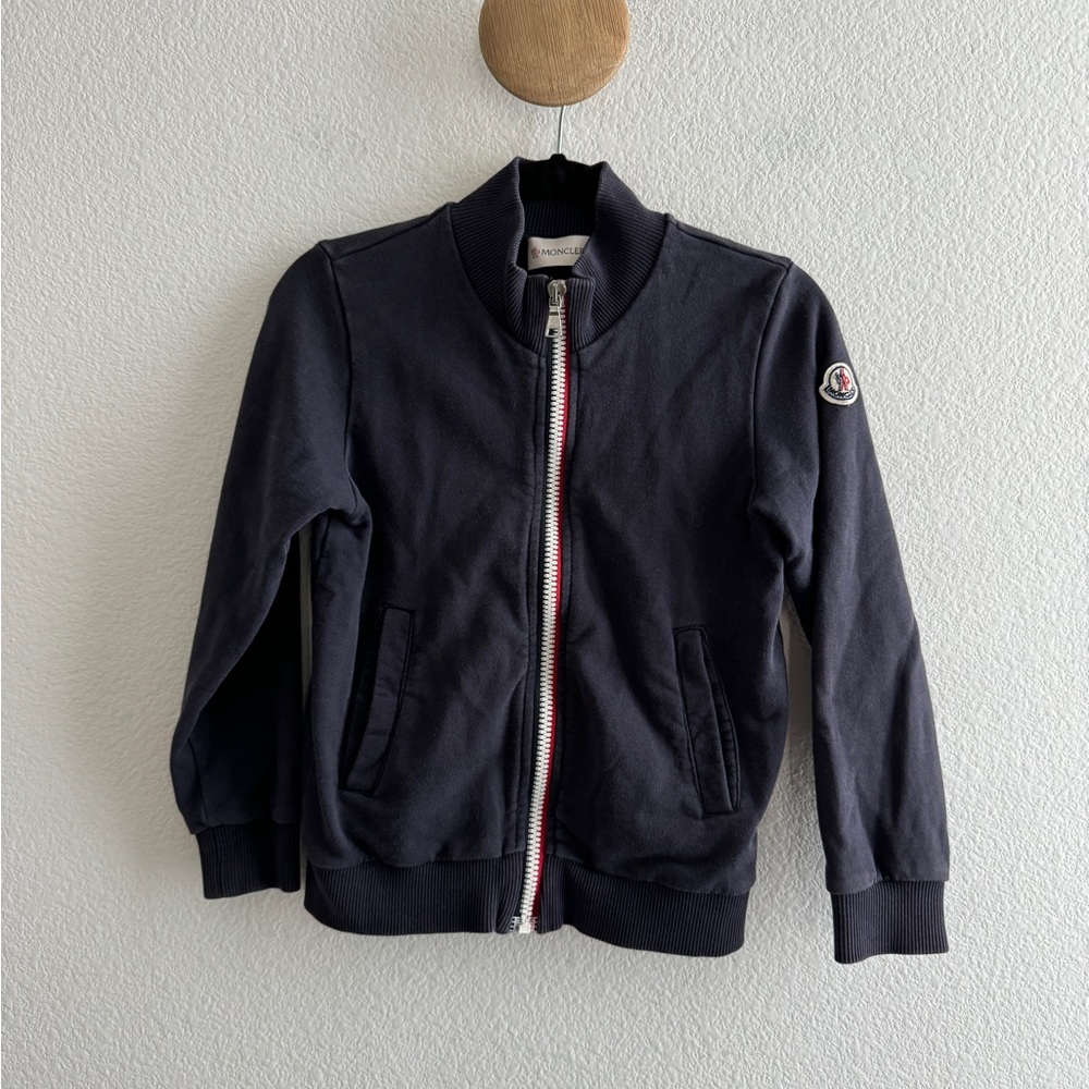 Moncler Kids Navy Full Zip Sweatshirt Jacket